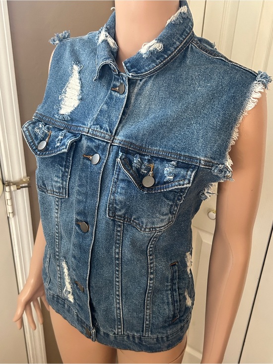 wild fable Jackets & Blazers - Wild Fable Light Blue Distressed Jean Jacket size M